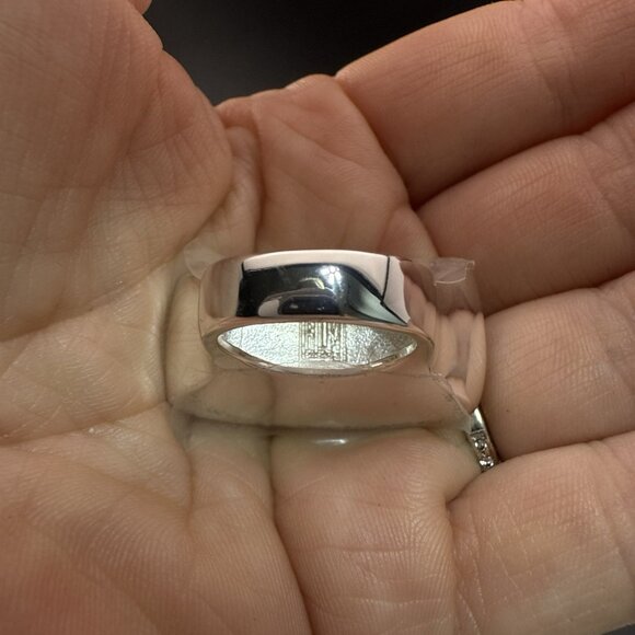 RLM Ring Robert Lee Morris Rectangle Modernist Bronze Bold Pinky Ring size 5 QVC - Picture 7 of 11